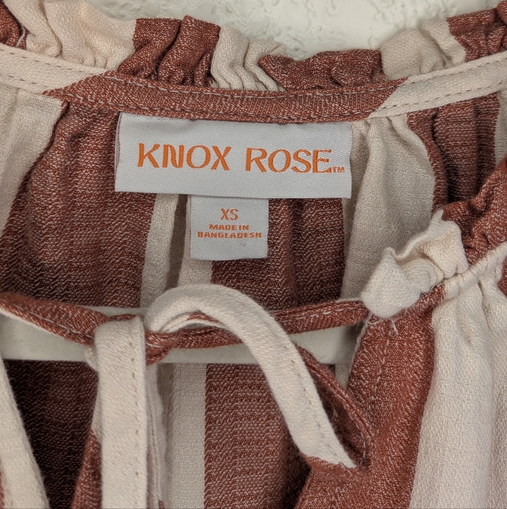 Knox Rose Striped Puff Sleeve Blouse - Picture 5 of 8